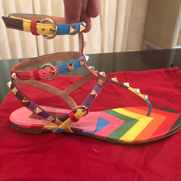 valentino rainbow sandals